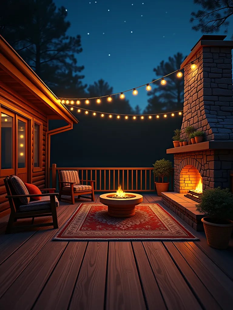 Vacation inspired tropical deck