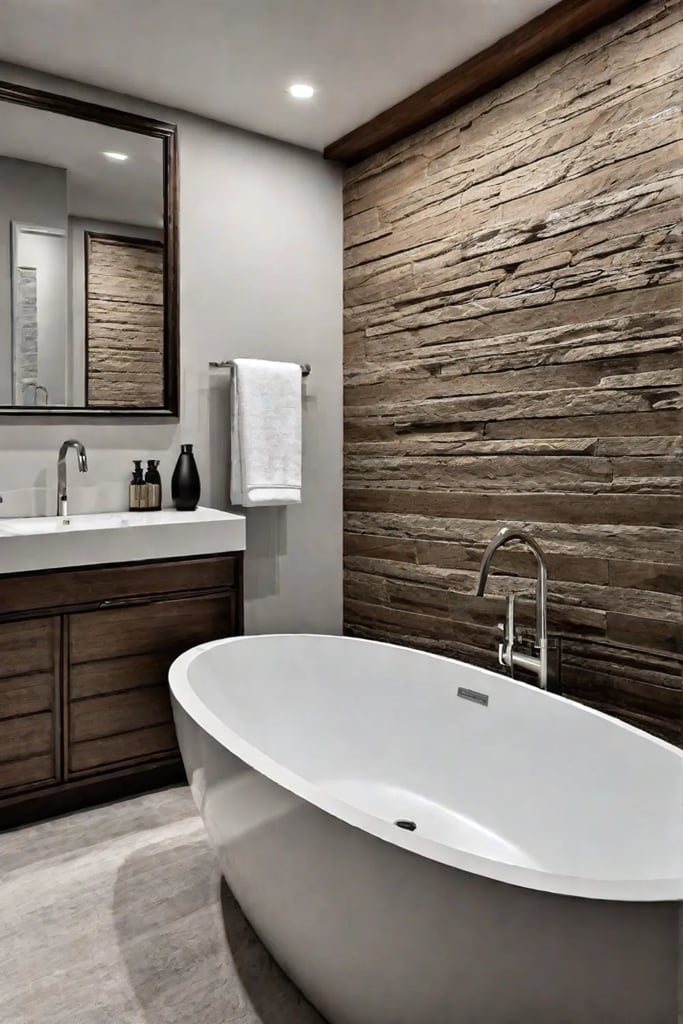 bathroom with natural stone