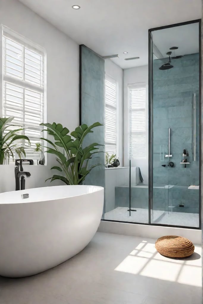 bathroom with open and spacious feel