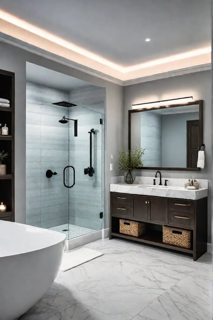 inviting_bathroom_layered_lighting_warm_ambiance