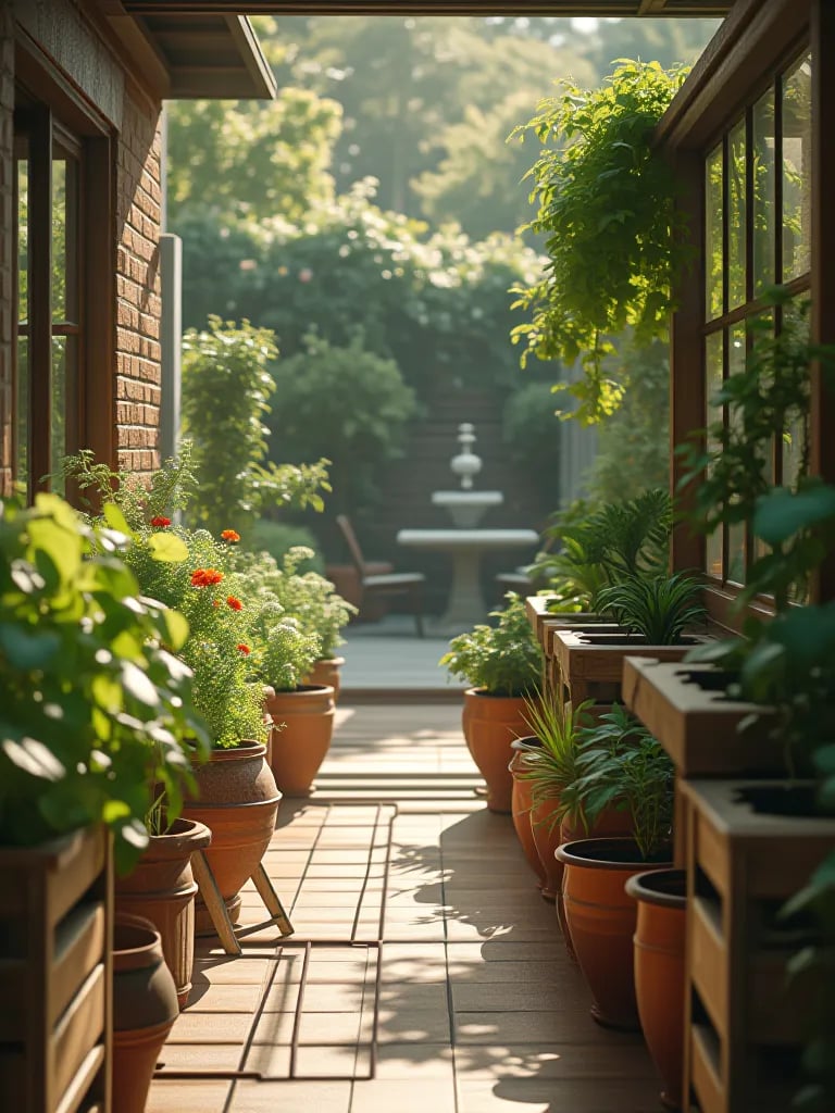 Assortment of vegetable filled containers in various sizes and materials