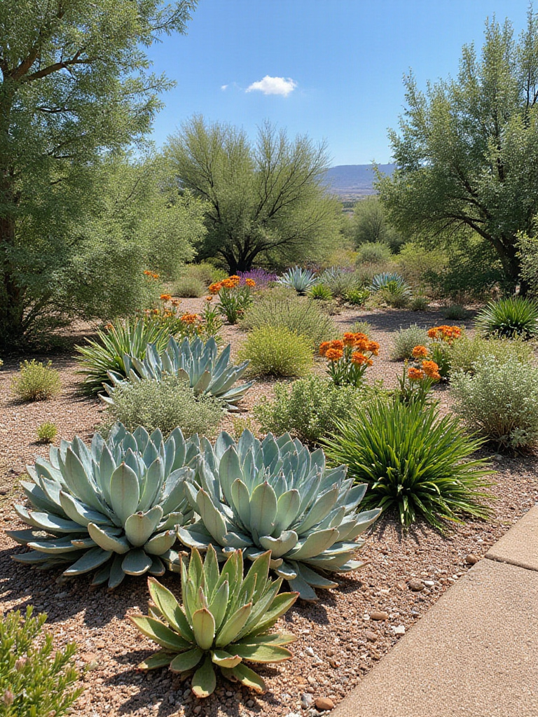 Climate-smart garden featuring drought-tolerant native plants
