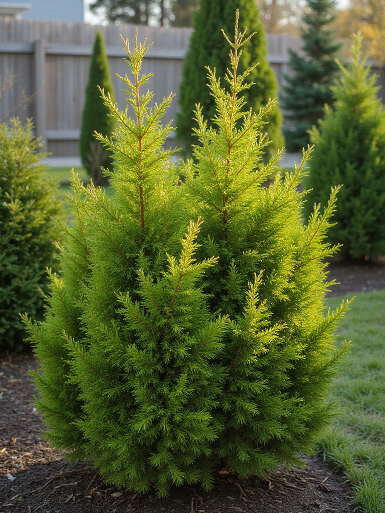Garden plants showing the results of proper pruning techniques, including healthy new growth and well-maintained shapes.