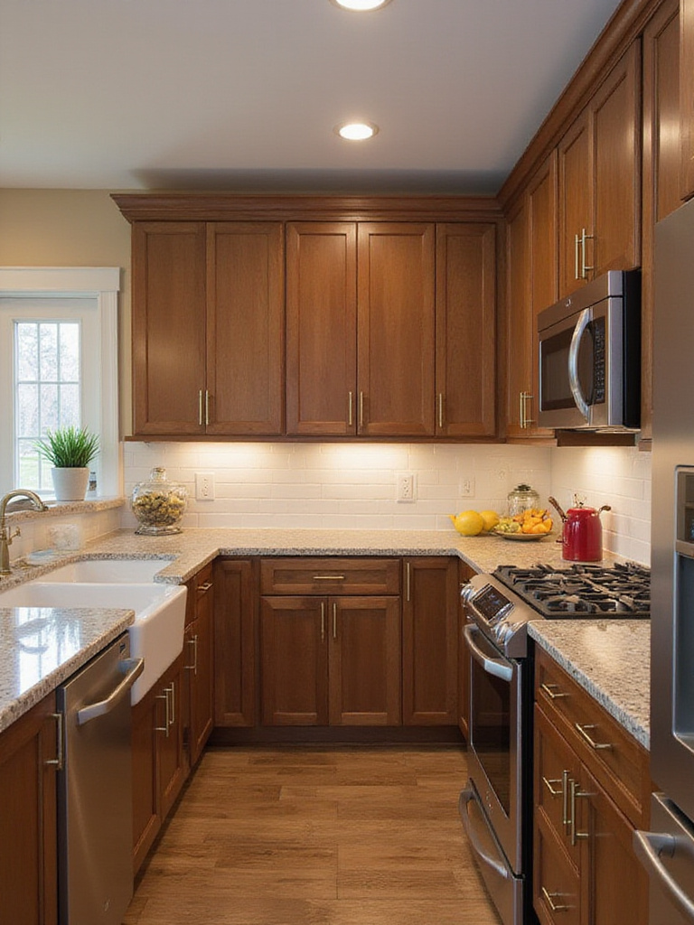 Various brown kitchen cabinet styles and materials demonstrating options for every budget.