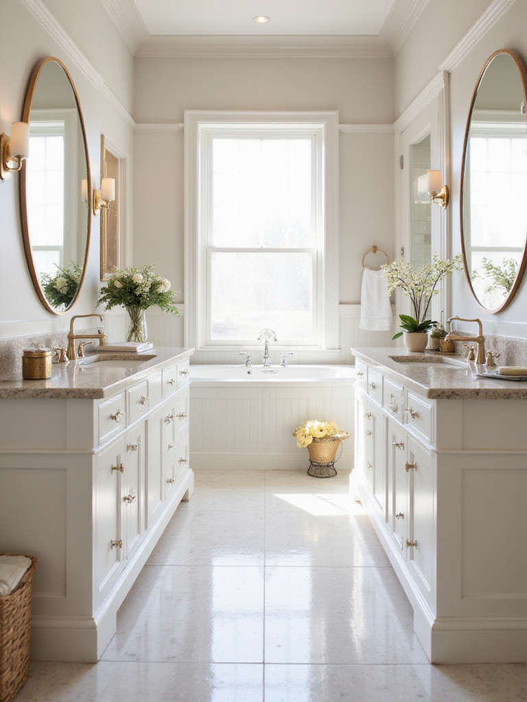 A serene and functional bathroom design emphasizing clarity and vision in remodel planning.