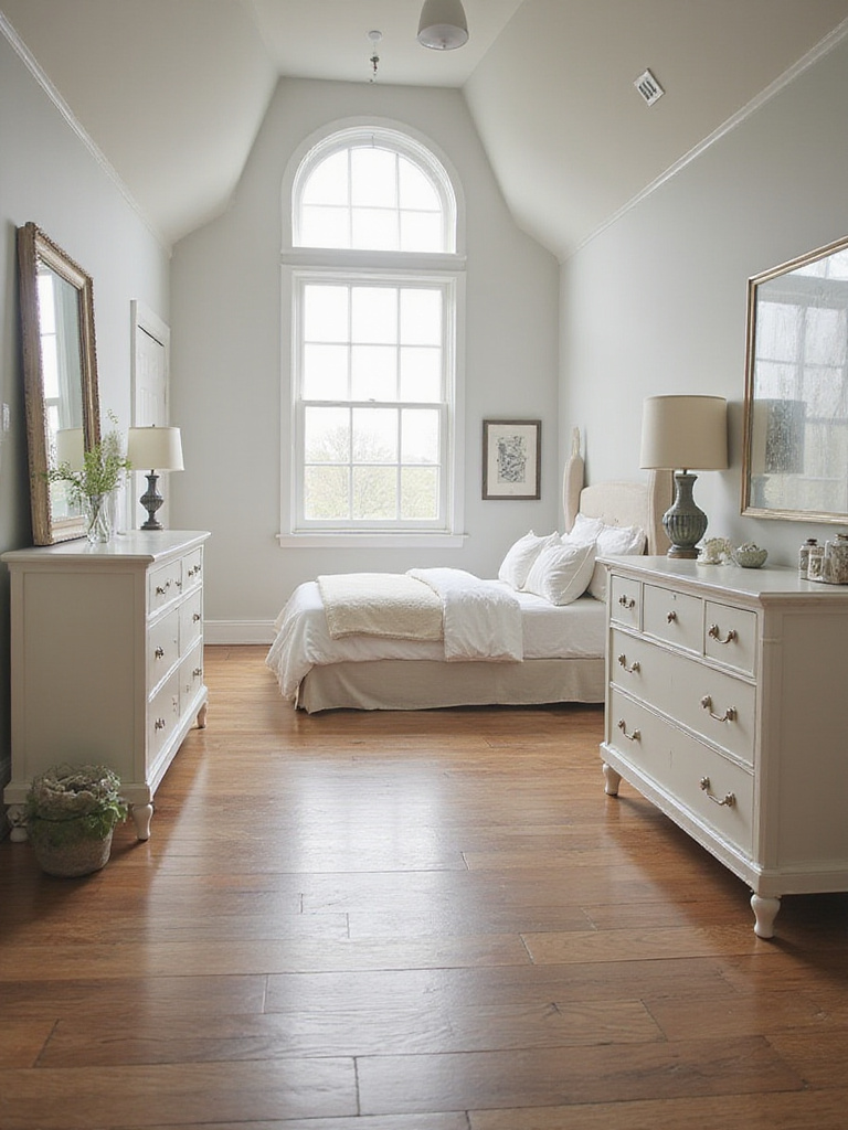 Bedroom layout emphasizing easy movement with clear pathways around furniture