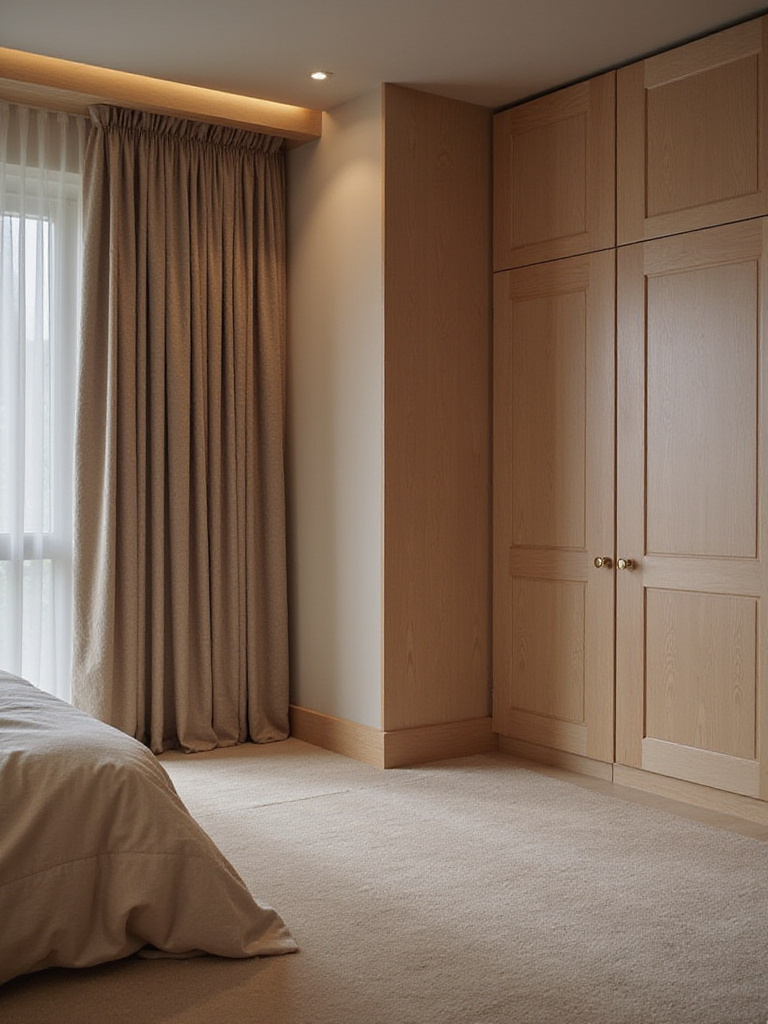 Soundproof bedroom designed for tranquility and peace.