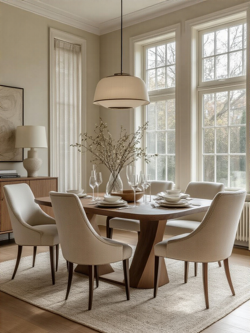 Stylish dining room showcasing cost-effective design elements