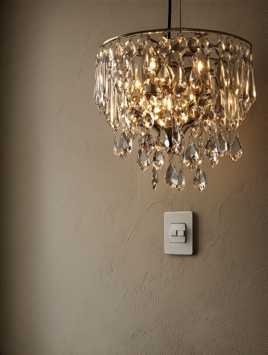 Modern dining room chandelier with dimmer switch showcasing adjustable warm lighting ambiance