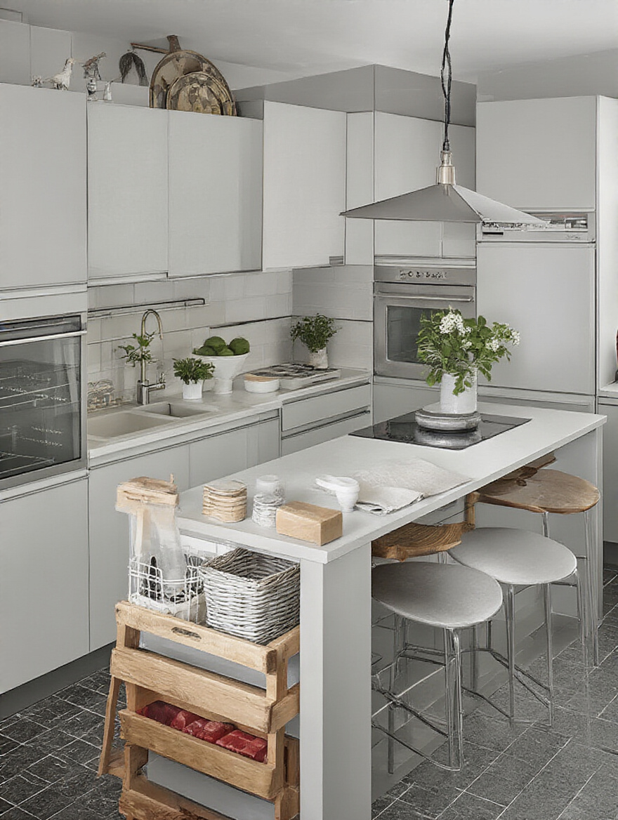 Well organised modern kitchen