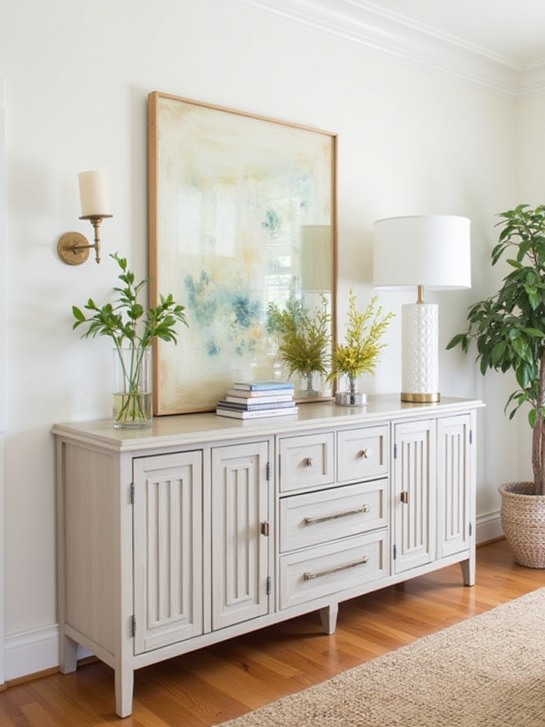 Integrate a Functional Sideboard or Buffet for Storage