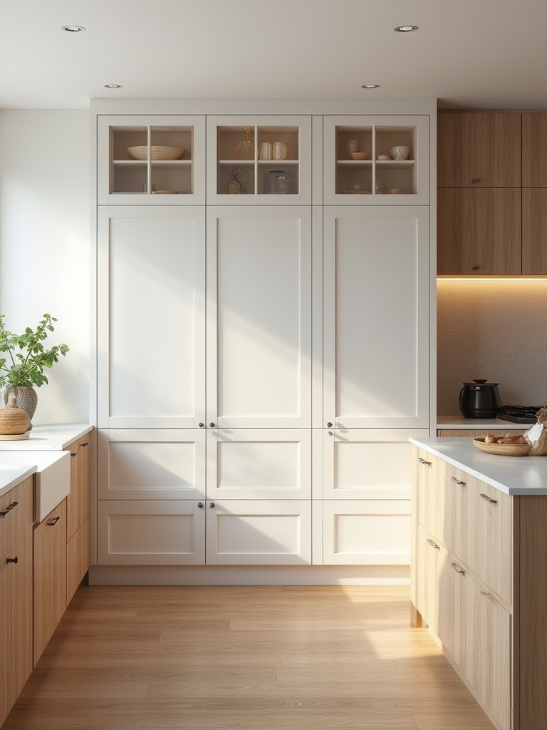 Elegant kitchen cabinetry with integrated storage solutions