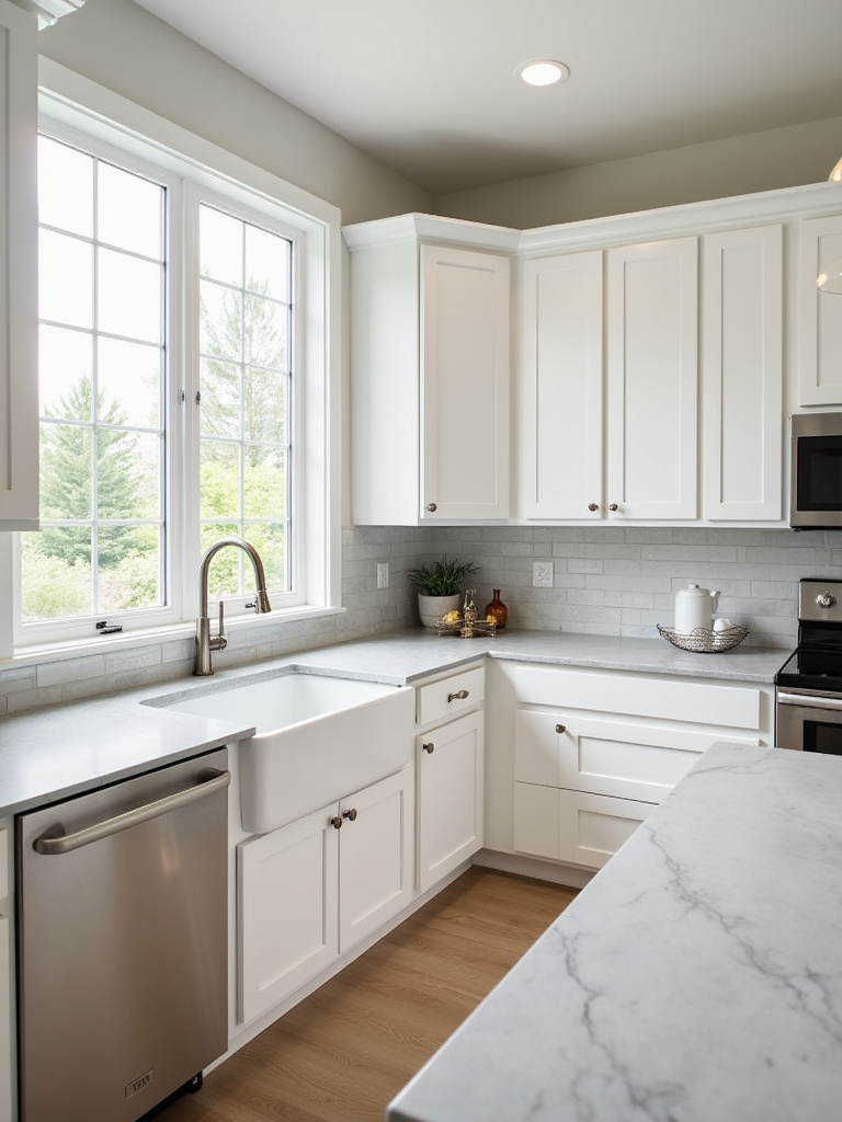 Portrait kitchen interior with timeless design elements for resale value