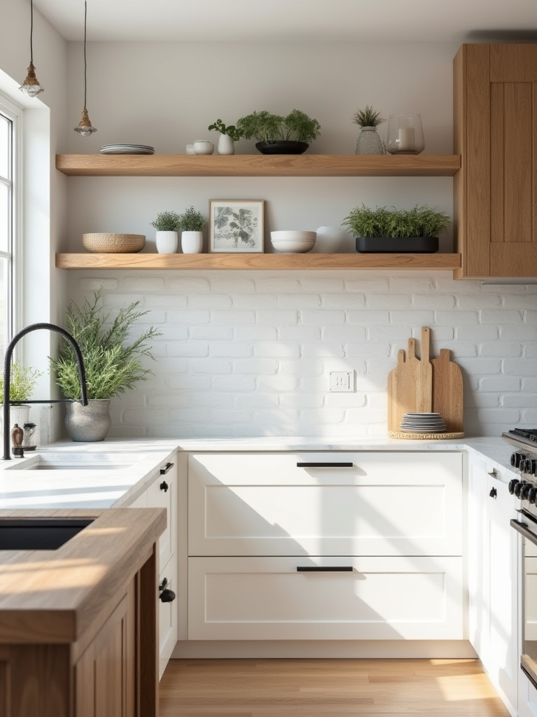 Portrait of a kitchen space showing cohesive design style elements