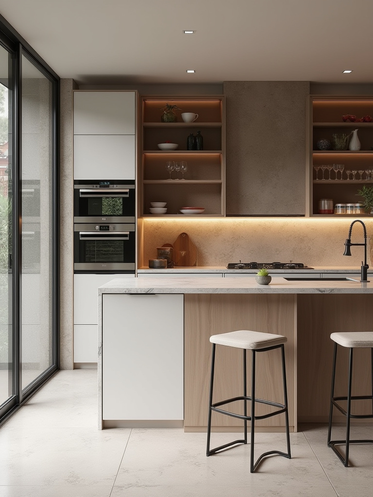 Modern kitchen bar with modular, future-ready design and hidden panels