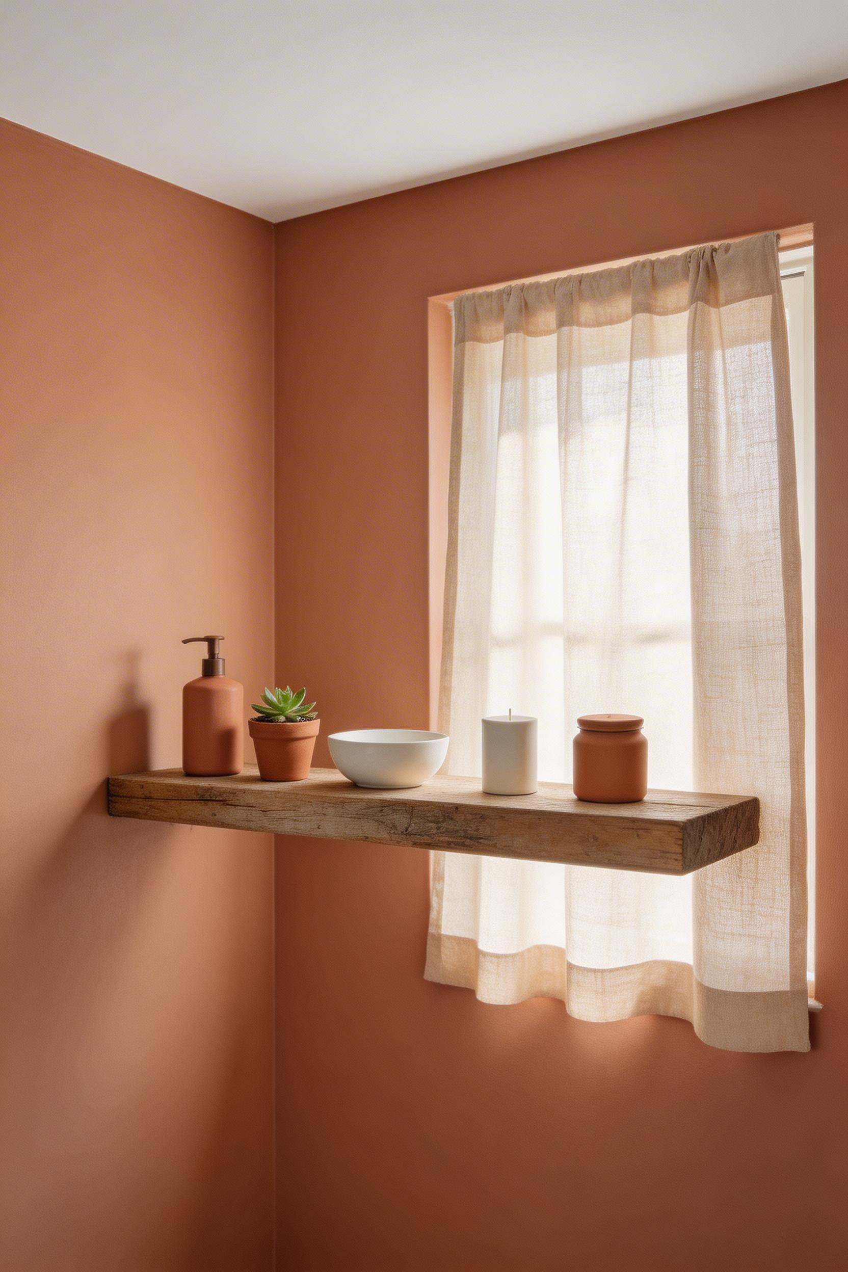 An earth-toned colour palette in stone, clay, sage, and warm white is the essential foundation that makes all other bathroom organic ideas feel connected and intentional.