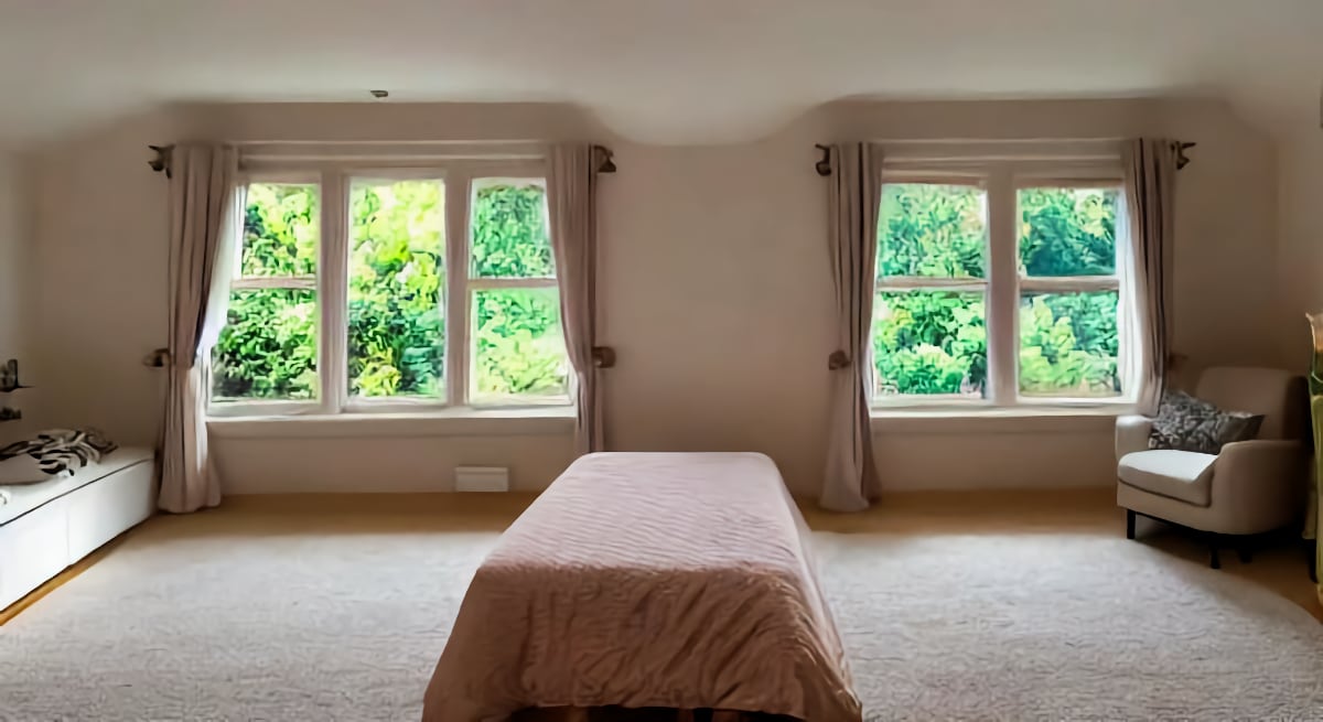 Place bed in center of the room