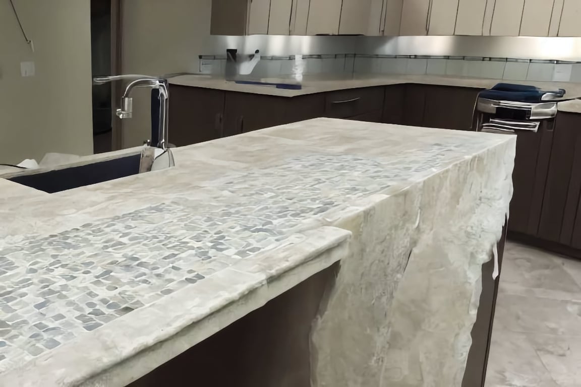 tiling a countertop