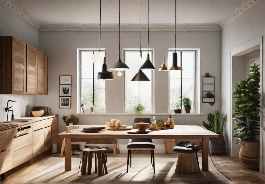 A DIY pendant light project in progress with tools and materials laid