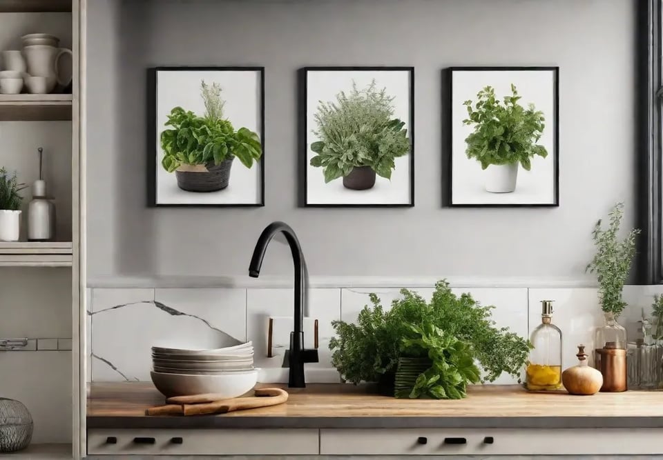 A beforeandafter transformation photo of a kitchen wall previously bare now adorned