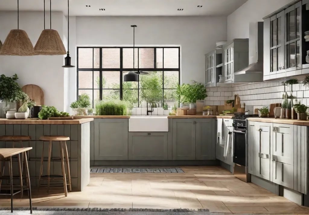 A bright and airy kitchen with natural light flooding in