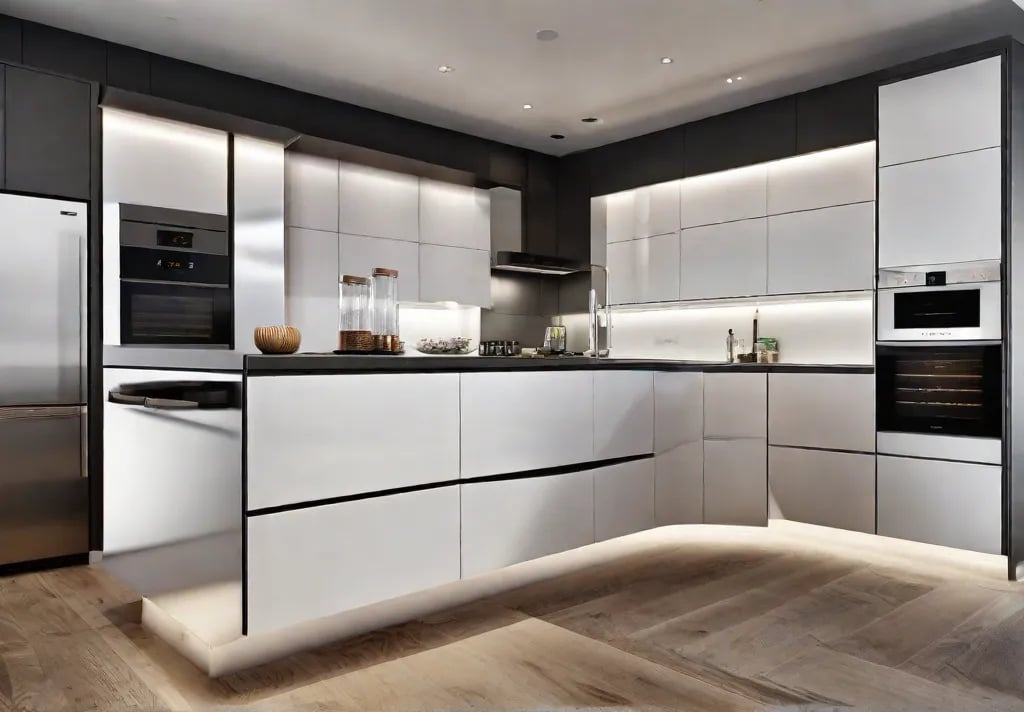 A modern open kitchen