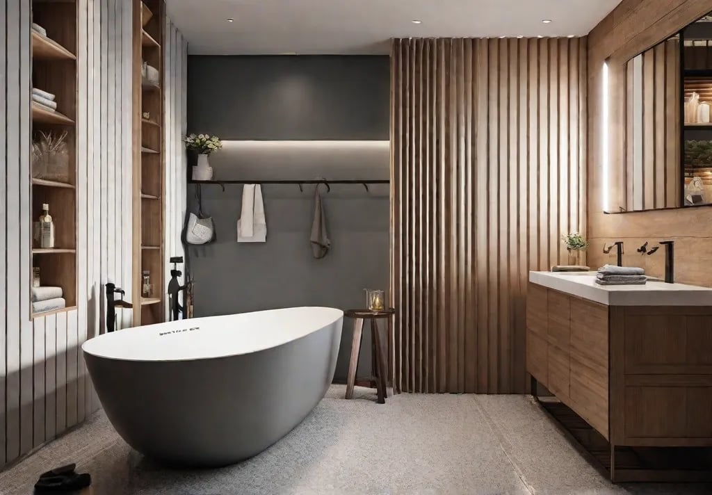 Before and after photos of a tiny bathroom transformation