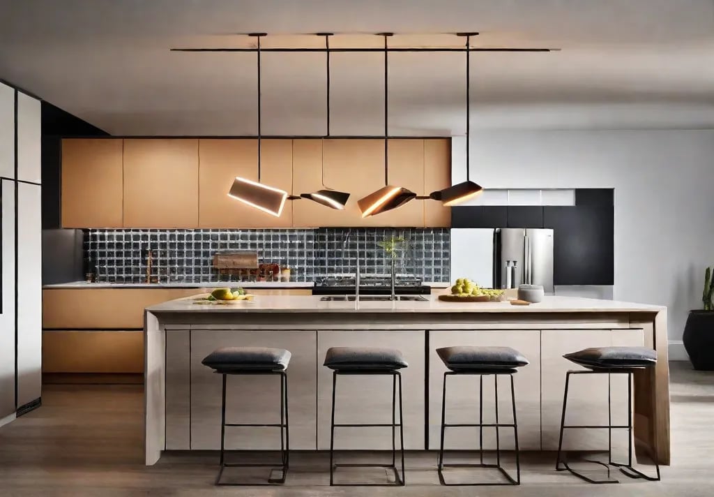 Sleek contemporary track lighting with a twist featuring colorful lighting heads in