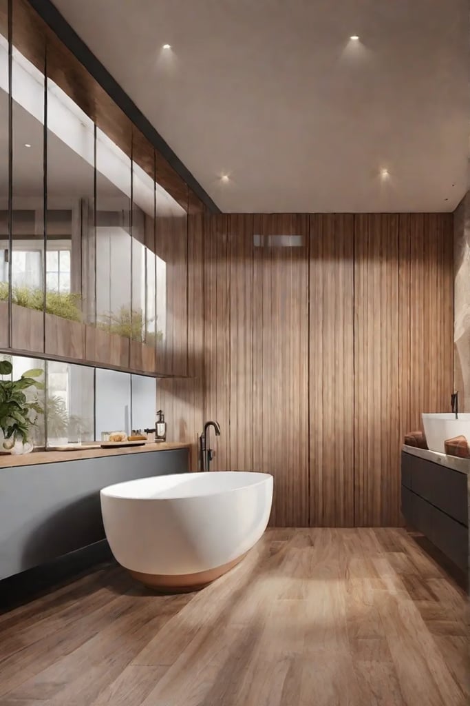 A before and after comparison of a plain unframed bathroom mirror upgraded