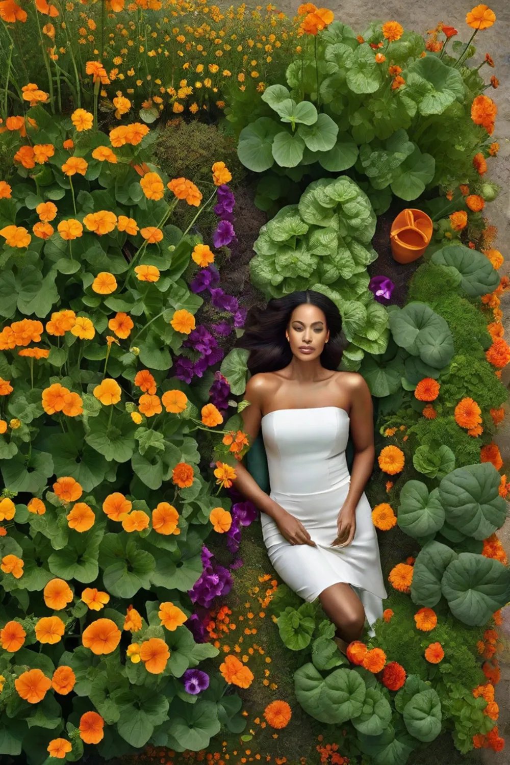 A creative blend of edible flowers like nasturtiums violas and calendula amongst_resized