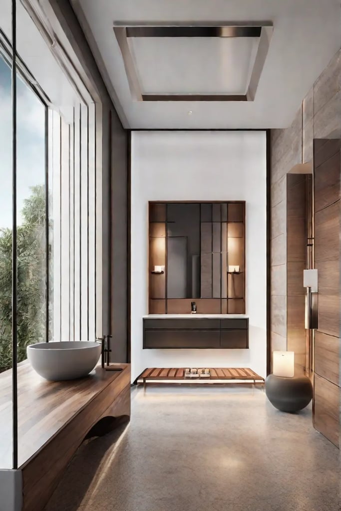 An image of a brightly colored geometricpatterned acrylic painting encased in a