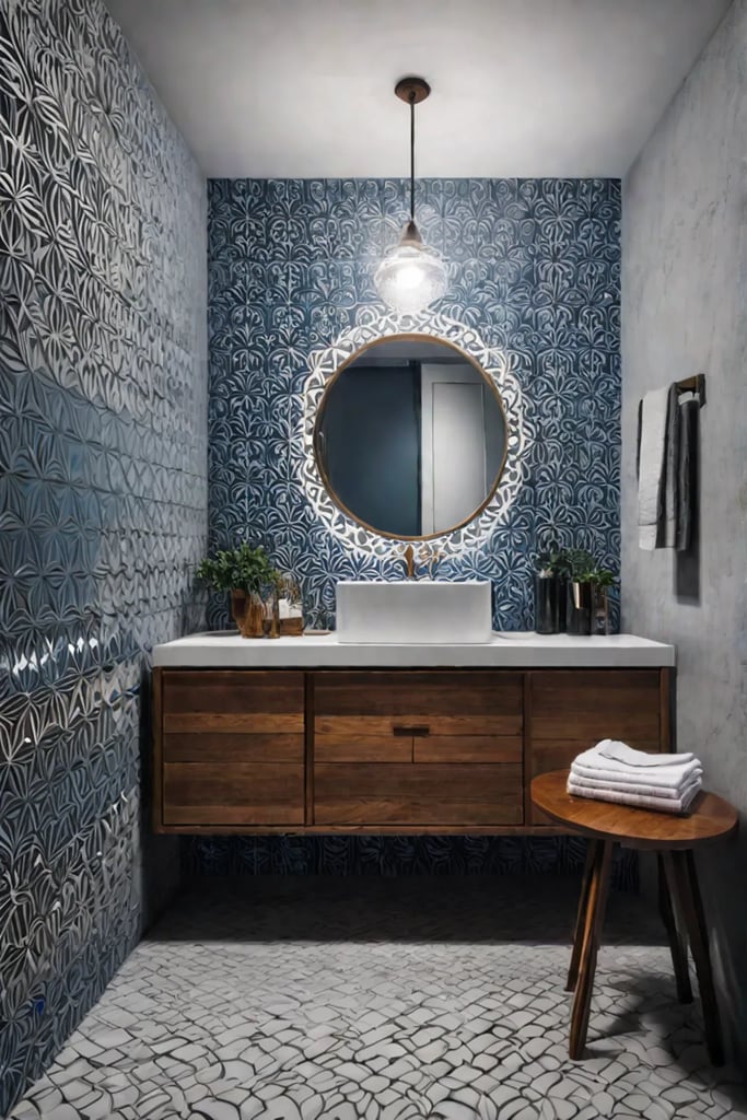 Artistic bathroom decor