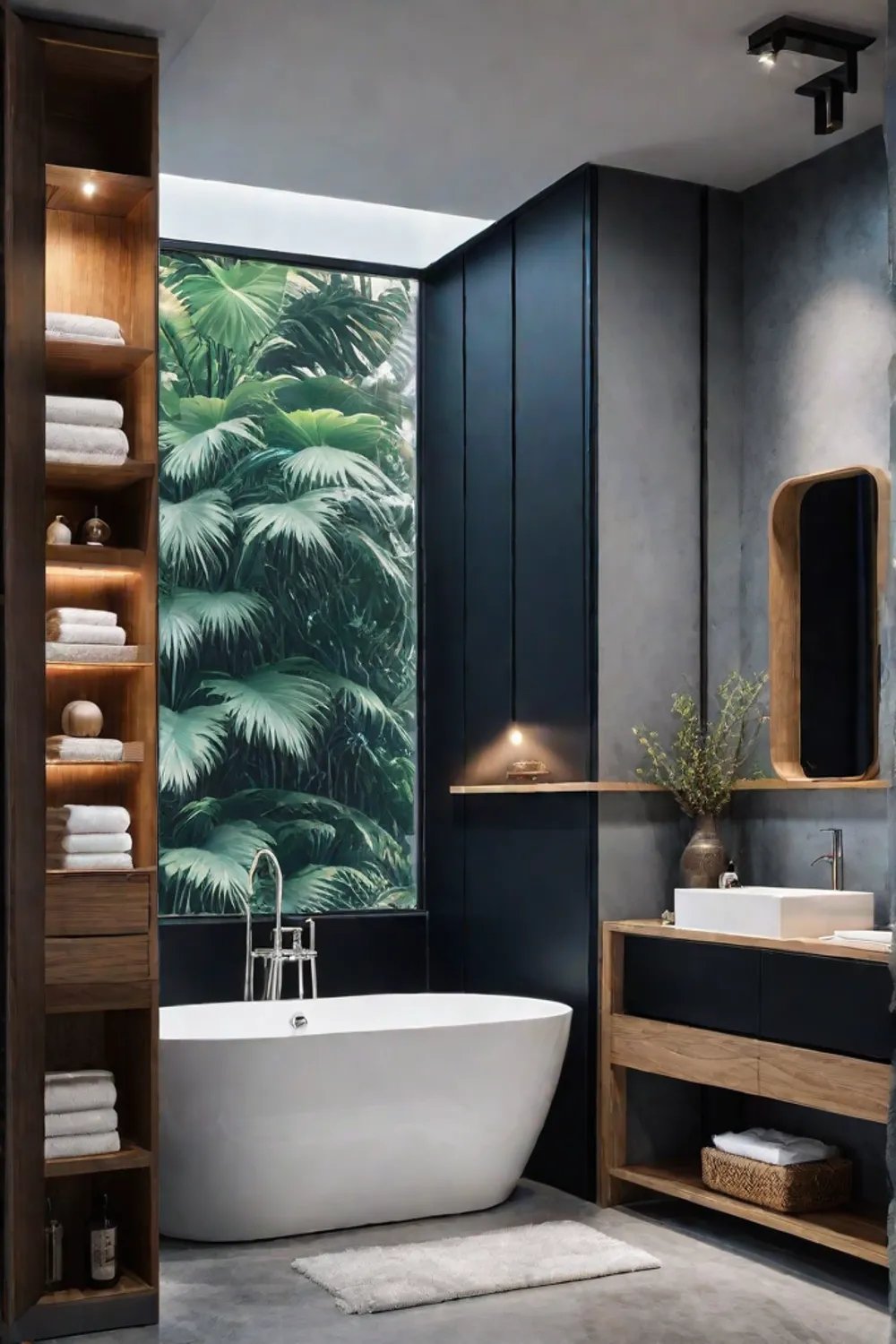 Artistically designed bathroom