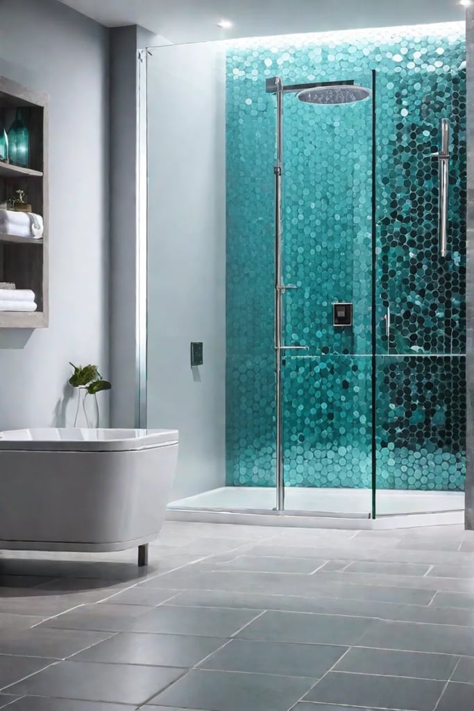 Bathroom with environmentally conscious features