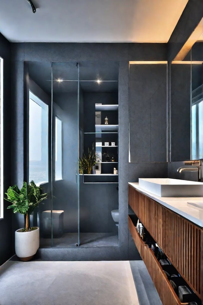 Bathroom with innovative storage