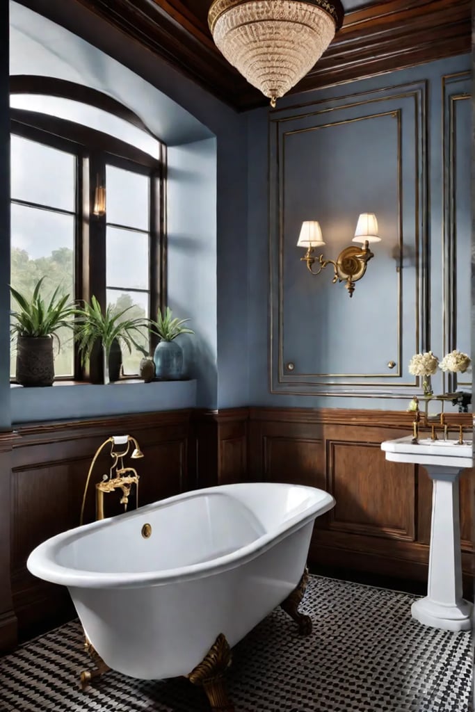 Bathroom with vintagestyle decor