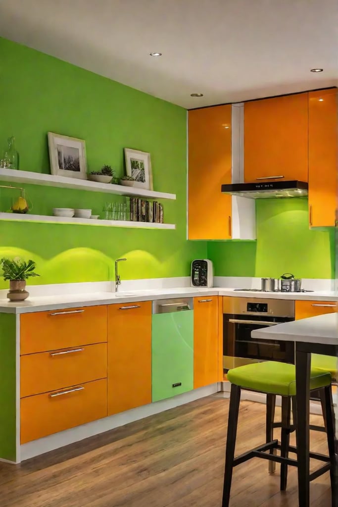Citrusinspired kitchen with vibrant colors