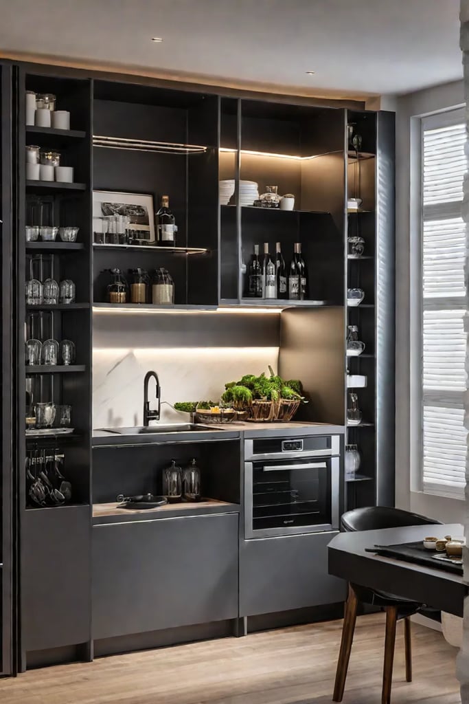 Corner shelving unit