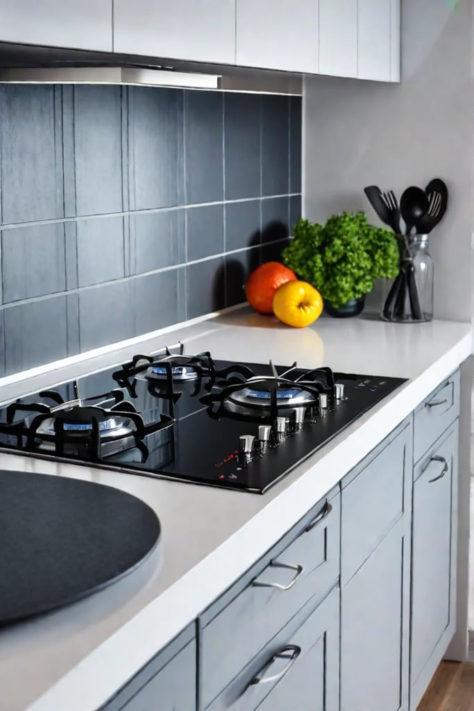 Decluttered kitchen counter