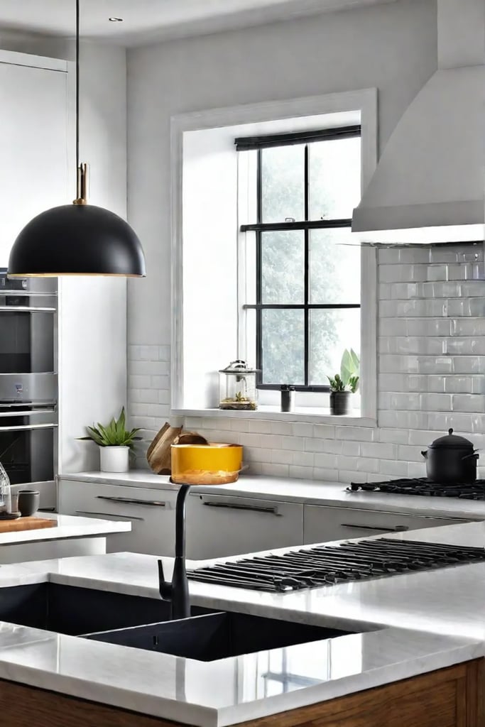 Decluttered kitchen countertops