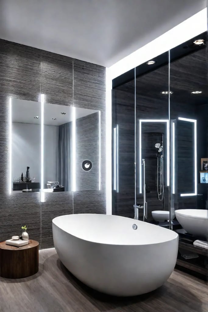 Hightech bathroom features