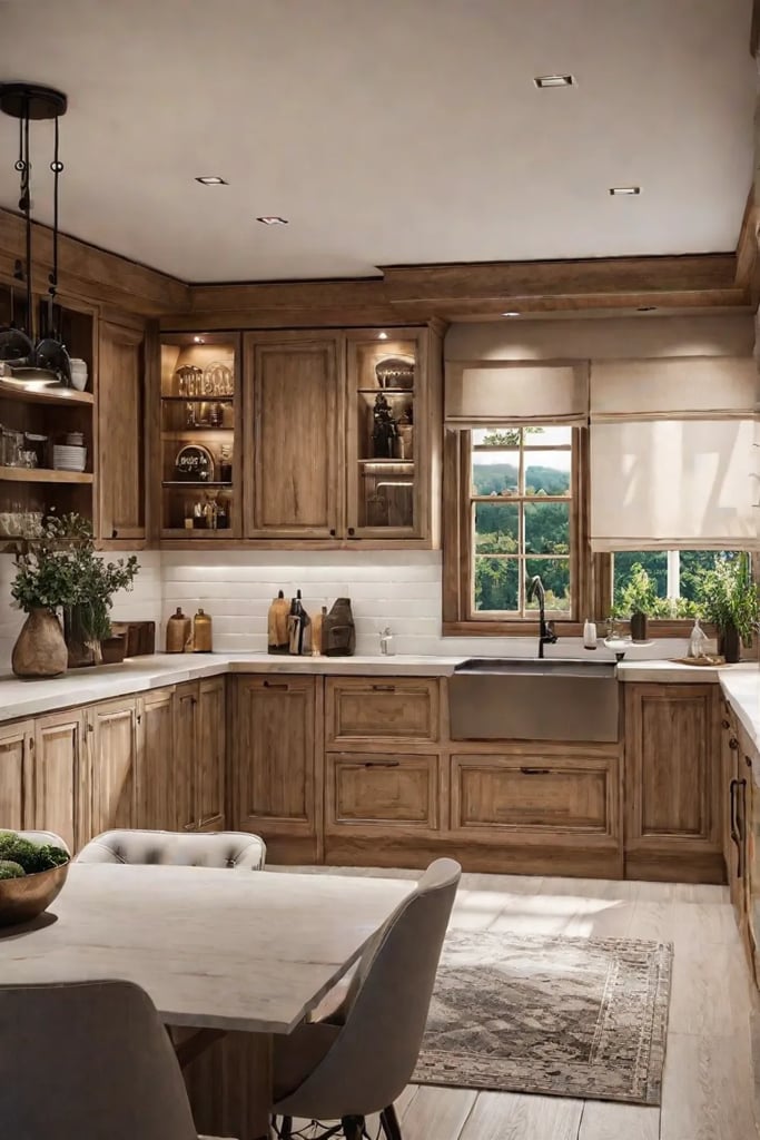 Inviting warm neutral kitchen