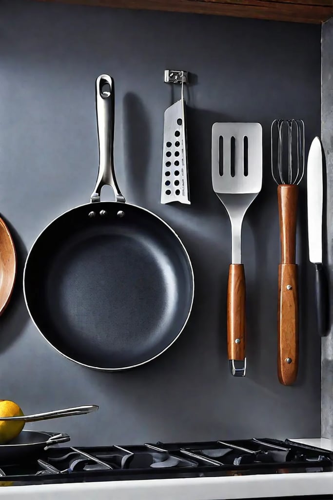 Magnetic utensil strip