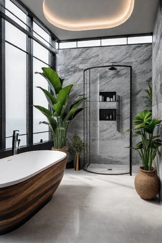 Natureinspired bathroom decor