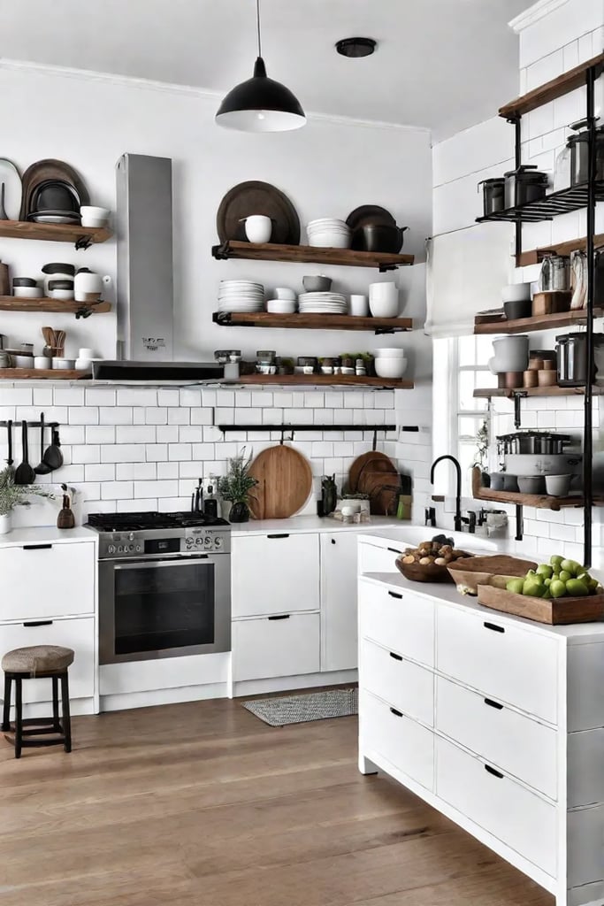 Organized kitchen wall space