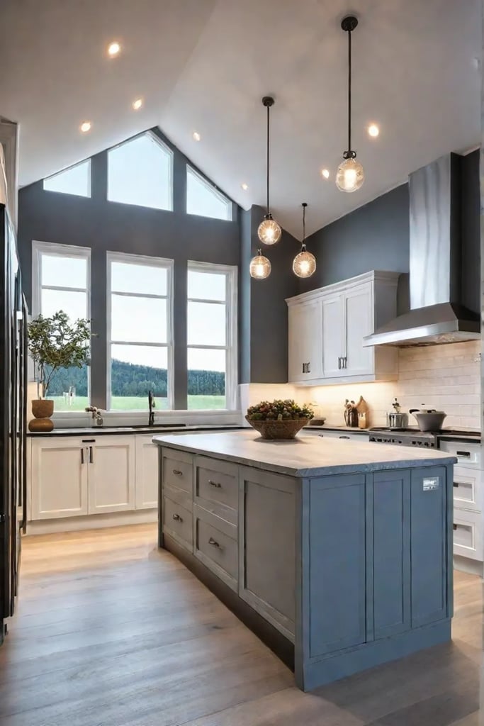 Uncluttered kitchen with a clear floor plan