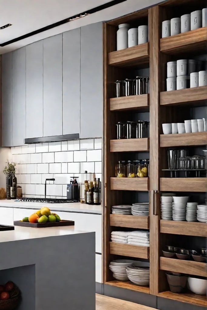 Vertical storage in the kitchen