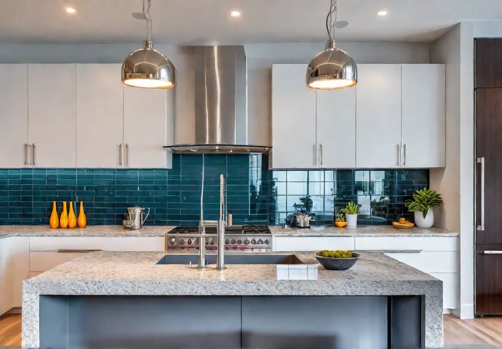 A bright and airy kitchen with ample natural light streaming in throughfeat