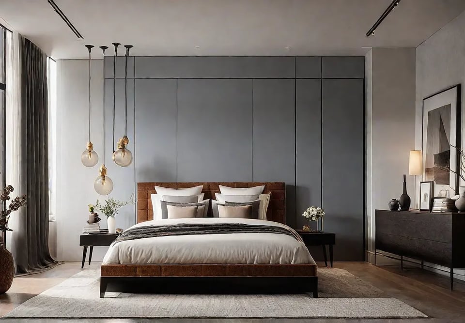 A cozy cottagestyle bedroom with soft layered textiles in neutral hues warmfeat