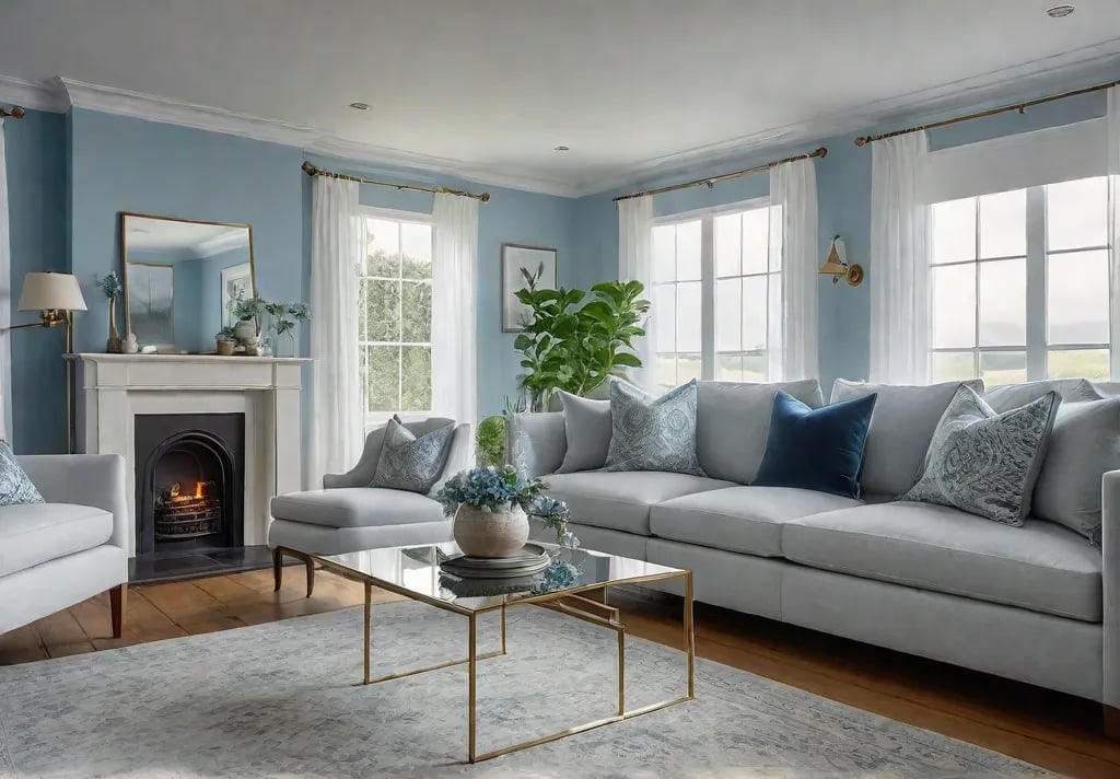 A small living room bathed in natural light with sheer white curtainsfeat